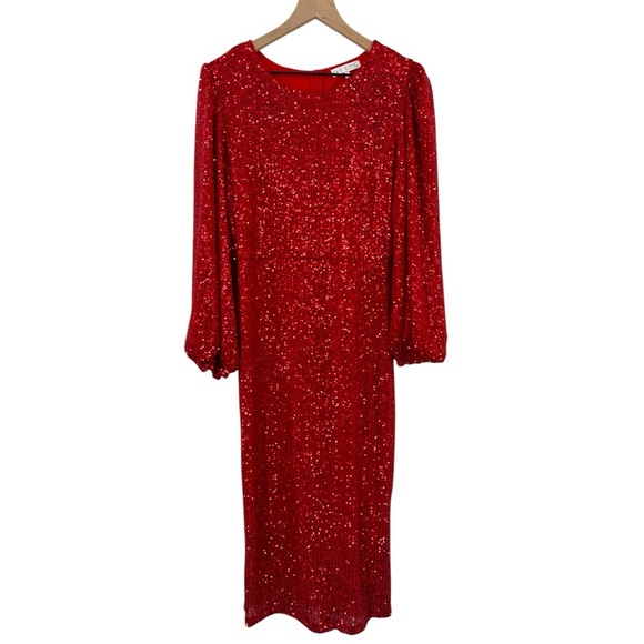 Ivy City Co Lady Dress in Red Sequin - Medium - Picture 2 of 13
